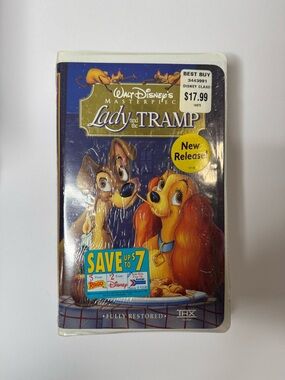 Disney Lady and the Tramp VHS Sealed Masterpiece THX New Release